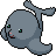 vector pixel art seal