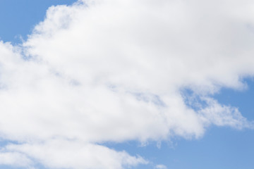 Beautiful blue sky with white clouds. Perfect background. Copy space.