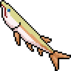 vector pixel art pet fish