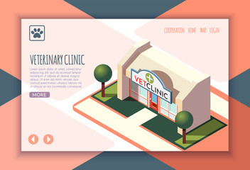 Ordinary Life Of Man And His Dog Isometric Landing Page