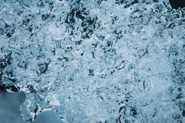 Ice texture. Blue ice coarse texture