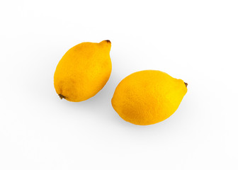 lemon on white background