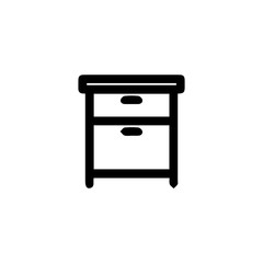 Wardrobe icon. Home interior furniture sign