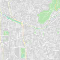Naklejka premium Santiago Chile classic downtown map