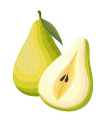 fresh pears fruits isolated icon