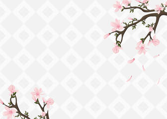 Spring background with blossoming magnolia branches