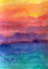 hand drawn abstract watercolor colorful background