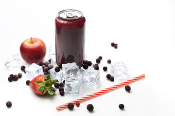 Black currant cocktail, refreshing healthy juice diet. Cold drink. 