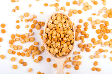  dry peas close-up. pea porridge. pea seeds