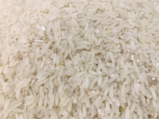 the closed up of jasmine rice, thai white rice as natural background