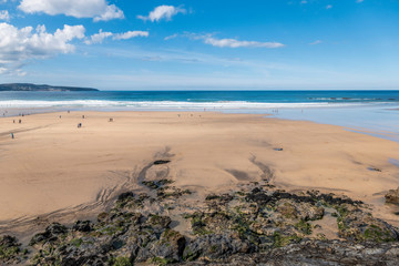 Godrevy beach on a sunny day, Cornwall