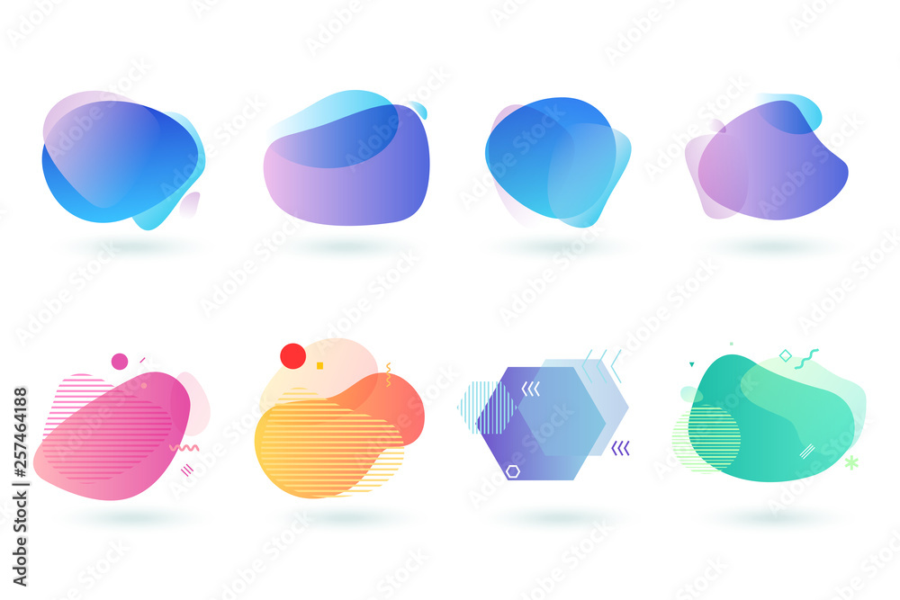 Canvas Prints set of abstract graphic design elements. vector illustrations for logo design, website development, 
