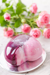 heart-shaped cake
