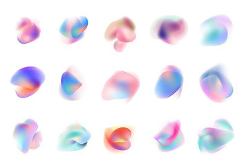 Set of abstract graphic design elements. Vector illustrations for logo design, website development, flyer and presentation, background, cover design, isolated on white. © PureSolution