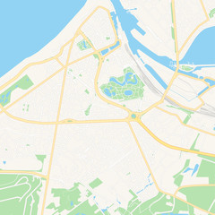 Ostend , Belgium printable map