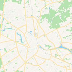 Fototapeta na wymiar Roeselare , Belgium printable map