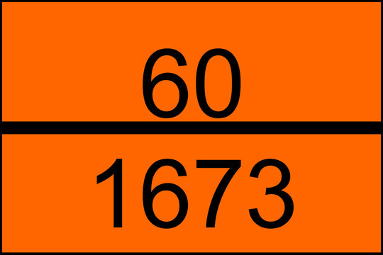 Warntafel orange f&uuml;r gefahrgut
