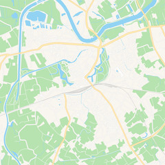 Fototapeta premium Dendermonde , Belgium printable map