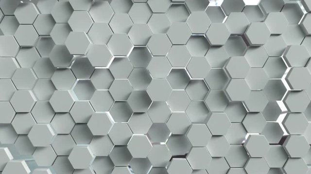 White Hexagon Grid
