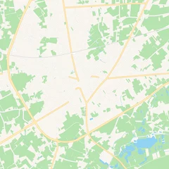 Deurstickers Geel, Belgium printable map © netsign