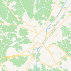 Halle , Belgium printable map