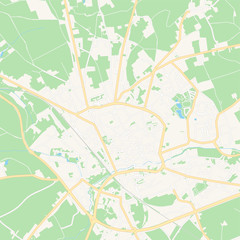 Tienen , Belgium printable map