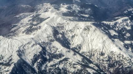 beautiful view of mountain cover with whitesnow