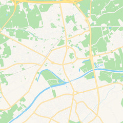 Menen , Belgium printable map