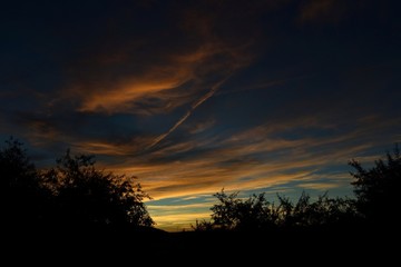 Coucher de soleil à la Lagune de Pitillas en Navarre, Espagne