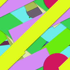 Flat material design - Creative vector trend seamless