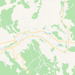 Fototapeta na wymiar Tuzla, Bosnia and Herzegovina printable map