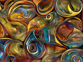 Seashell colorful pattern