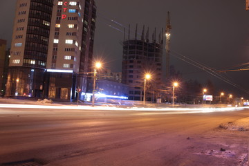 Fototapeta na wymiar city street lantern road