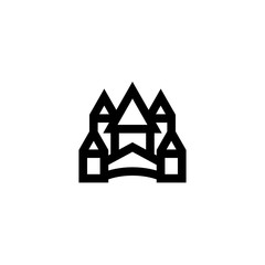 Church build icon. Christian sign