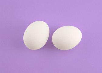 eggs on colour background