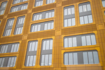 Fototapeta na wymiar modern buildings with a sharp angle