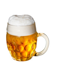 Beer glass isolated on the white background