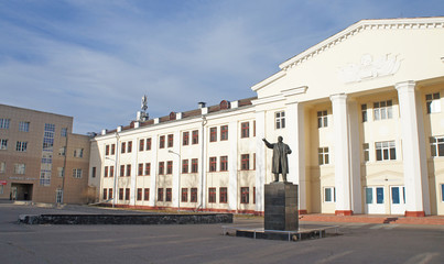 Fototapeta na wymiar Lenin monument. Soviet Union Monument.