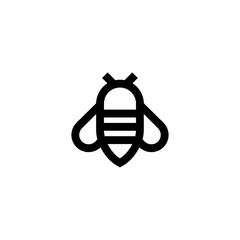 Bee  icon. Butterfly insects sign