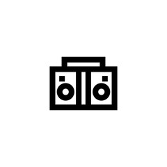 Radio icon. Bass music sign. Dj symbol