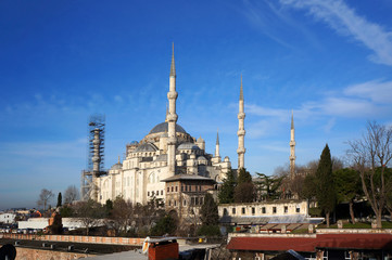 Blue mosque (Sultanahmet Camii) in Istanbul, Turkey.