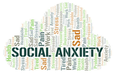 Obraz premium Social Anxiety word cloud.