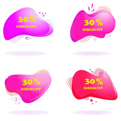 set of icons with 30% discount