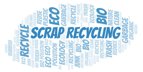 Obraz premium Scrap Recycling word cloud.