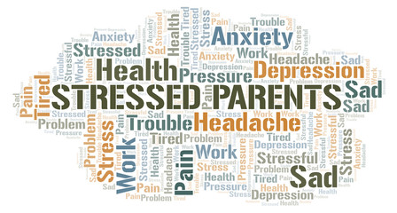 Stressed Parents word cloud.