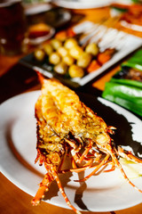 Grilled seafood and lobster