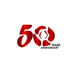 50 Year Anniversary Flower Vector Template Design Illustration