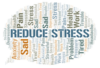 Reduce Stress word cloud.