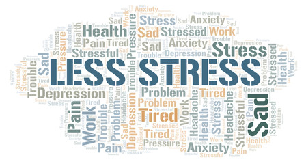 Less Stress word cloud.