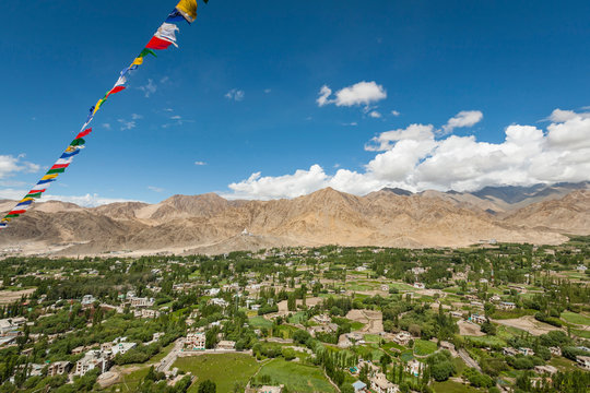 The town of Leh, Ladakh, India.